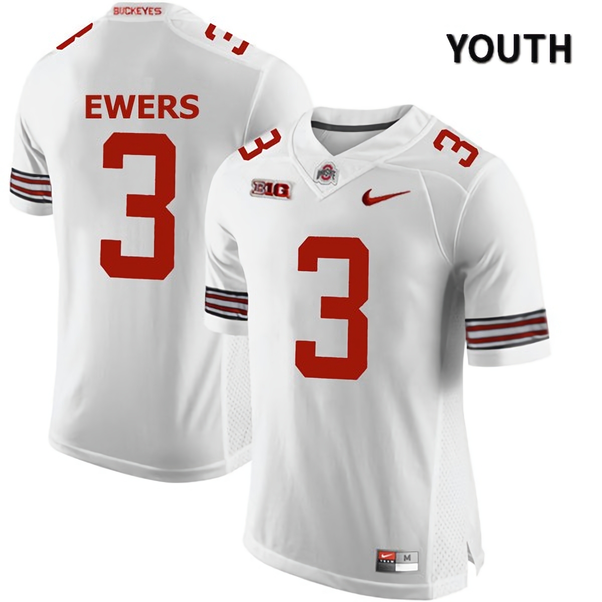 Quinn Ewers Ohio State Buckeyes Youth NCAA #3 White College Stitched Football Jersey BGP6156RK